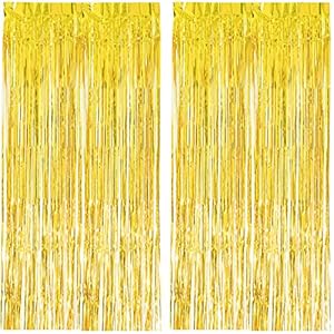 EKKONG 2 Stück Lametta Vorhänge,Folie Vorhang,Hintergrund Fringe Vorhänge für Geburtstag Hochzeit Party,fotoautomat Zubehör Foto Requisiten für Weihnachten 1m x 2m (mehrere Farben)