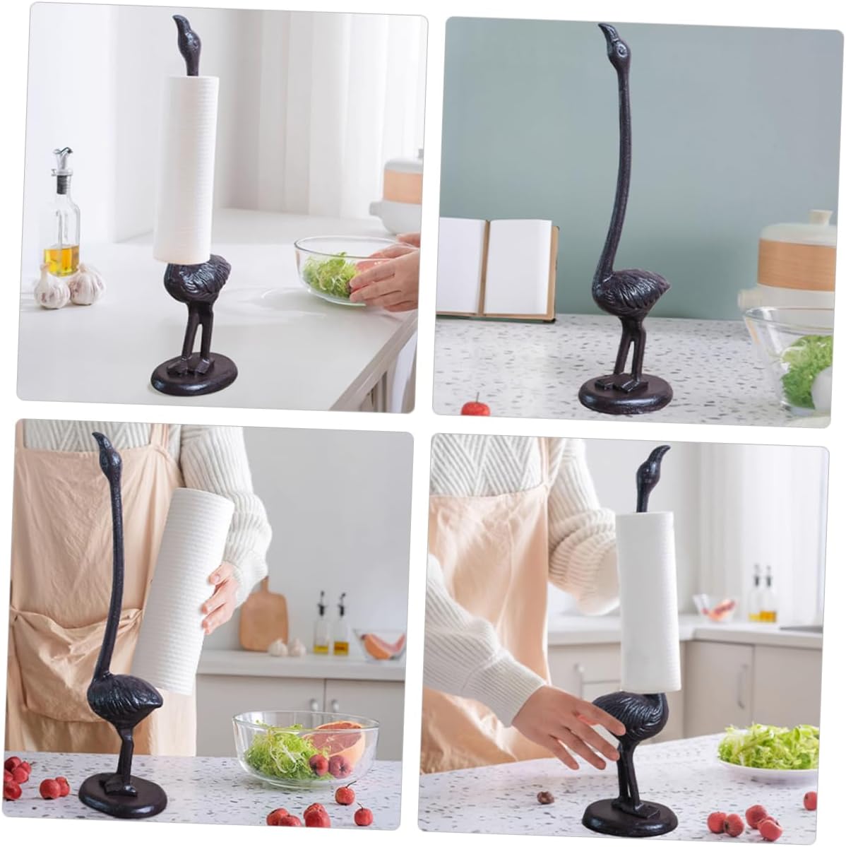 Tissue Rack Paper Towel Stand Roll Paper Holder Kitchen Towel Holder Industrial Decor Easy Access