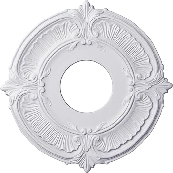 Ekena Millwork CM12AT Attica Ceiling Medallion, 12 3/4"OD x 3 1/2"ID x 1/2"P, Factory Primed