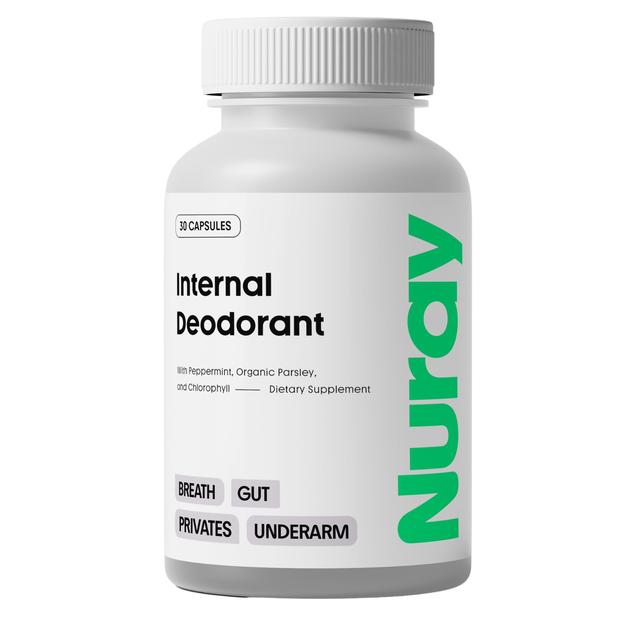 Nuray Internal Deodorant Supplement Natural Chlorophyll 30 Capsules