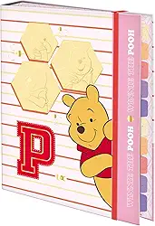 DAC - Caderno Argolado Universitario em Papel com 48 folhas Pooh - Fechamento em Elástico