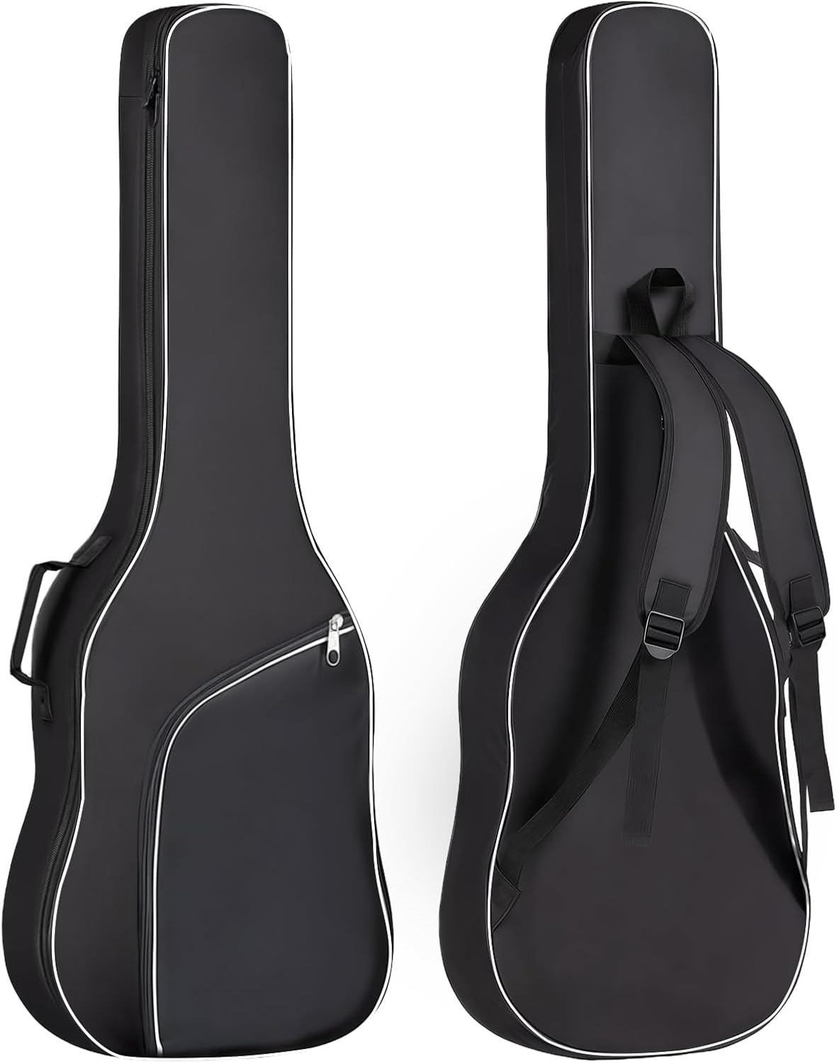 GIGKOUKI 39 inch Electric Guitar Bag Gig Bag 8mm Padding Backpack Padded Soft Guitar Case Black with Back Hanger Loop and Neck Strap