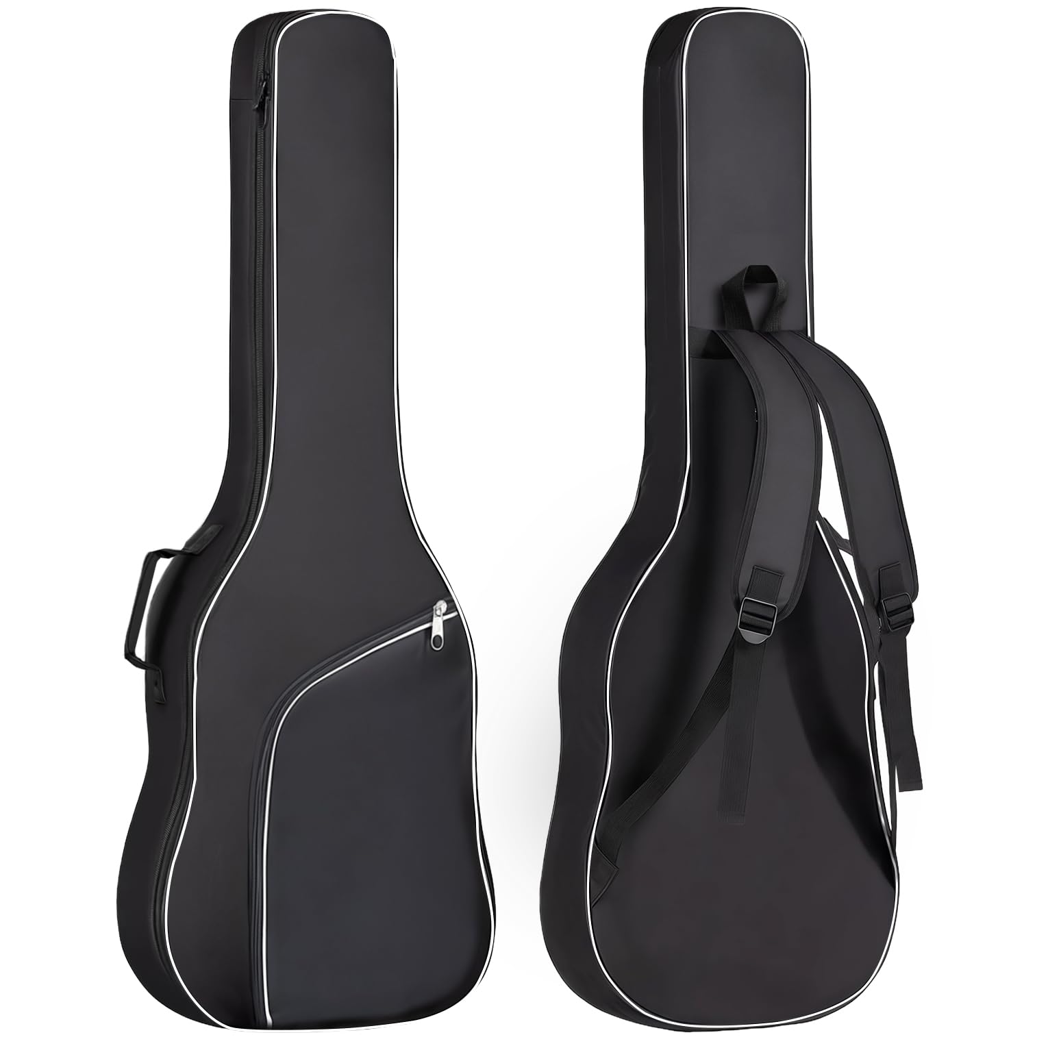 GIGKOUKI 39 inch Electric Guitar Bag Gig Bag 8mm Padding Backpack Padded Soft Guitar Case Black with Back Hanger Loop and Neck Strap