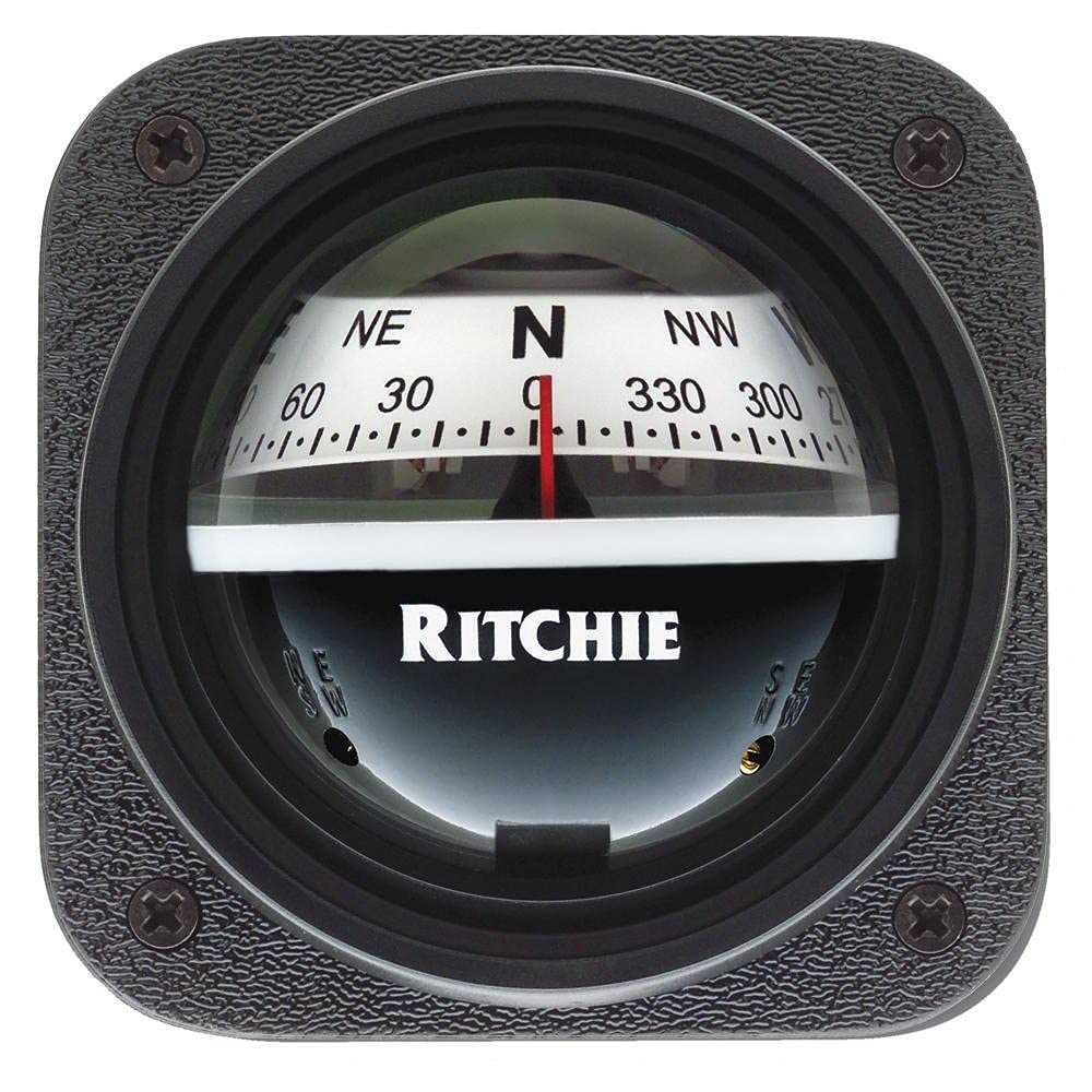 Es - E.S. Ritchie Ritchie V-537W Explorer Compass - Bulkhead Mount - White Dial