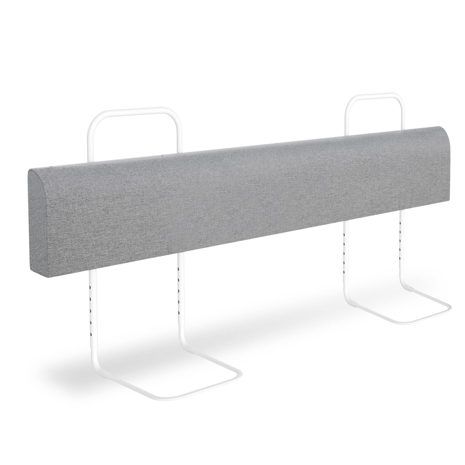 3X Bettgitter 150cm Bettschutzgitter 5-Loch Höhenverstellbar DlY Verformbar Bettkantenschutz Weich Rausfallschutz Kinderbettgitter für Kinder und Baby, Grau