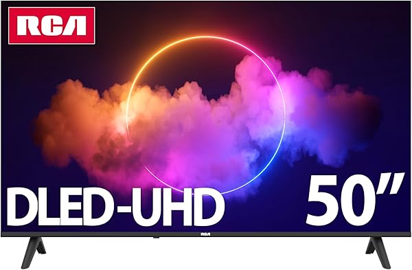 RCA 50-Inch UHD Smart Google TV, Frameless LED Display with HDR10, Wi-Fi and Bluetooth, Google Assistant Built-in, Compatible with Alexa