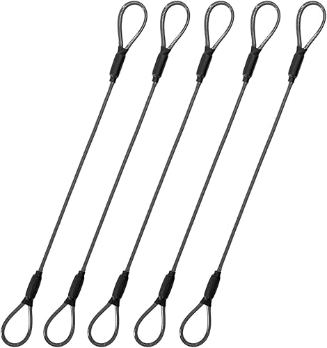 Cuerda de alambre de acero de 0.130 in, bloqueo de cable de seguridad para viajes al aire libre, cable de seguridad trenzado recubierto de acero