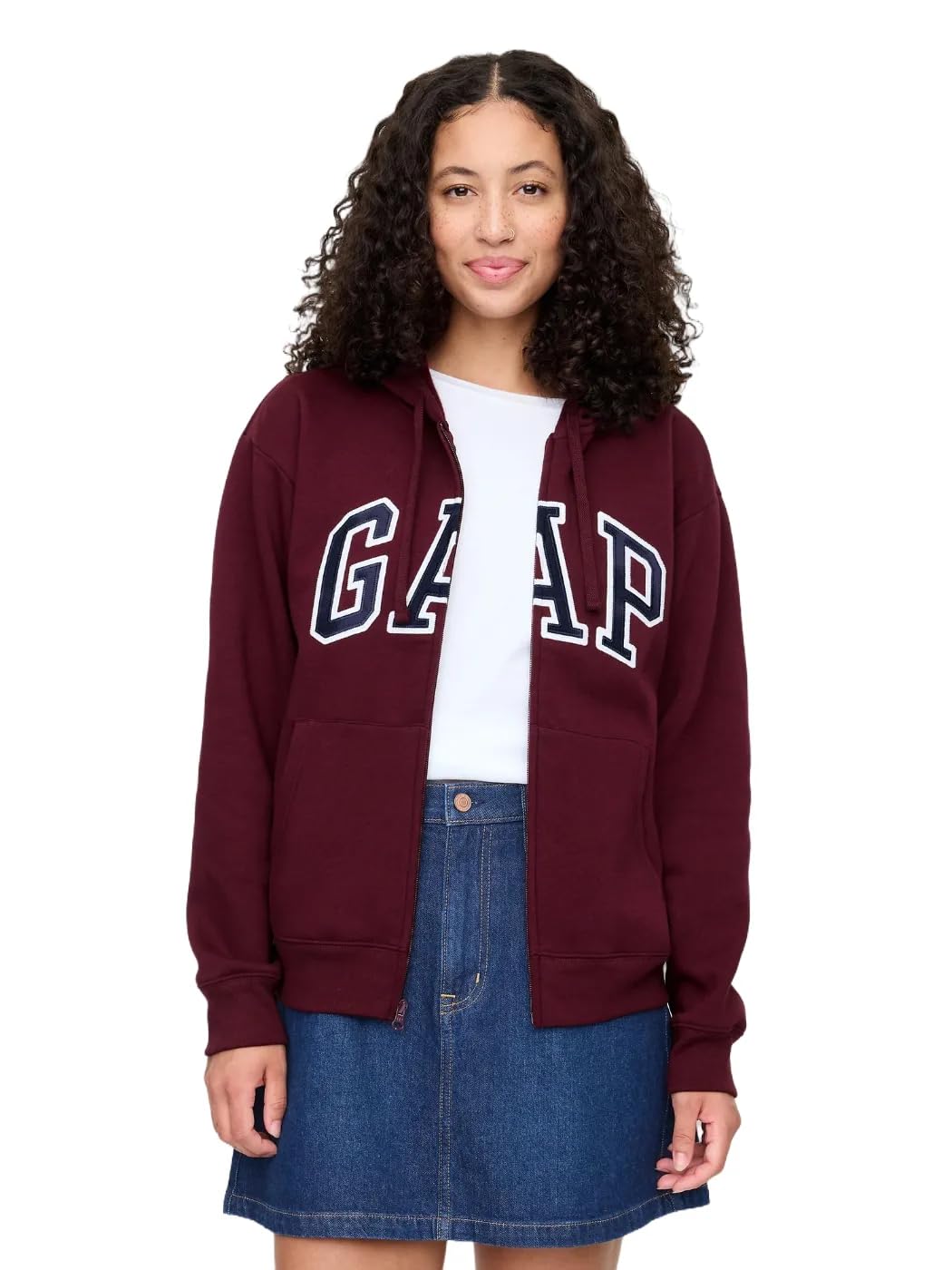GAP Women's Logo Hoodie Hooded Full Zip Sweatshirt