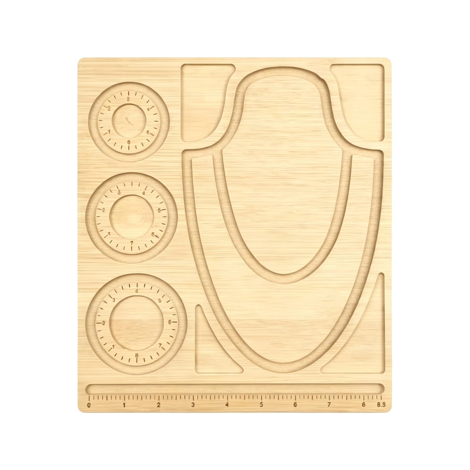 Qcbuegof Wood Bead Design Board for Jewelry Makers, and Necklace Planning Tray with Organized Bead Storage for Makers Layout Board Jewelry Making Tray Wooden Organizer Necklace Design Sorting