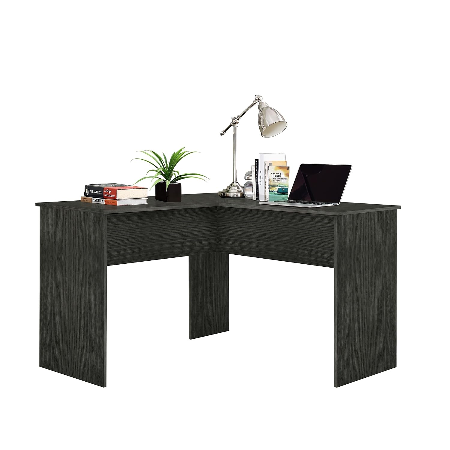 Corner Computer Desk, 47.83" X 47.83" X 30.39", Dark Gray