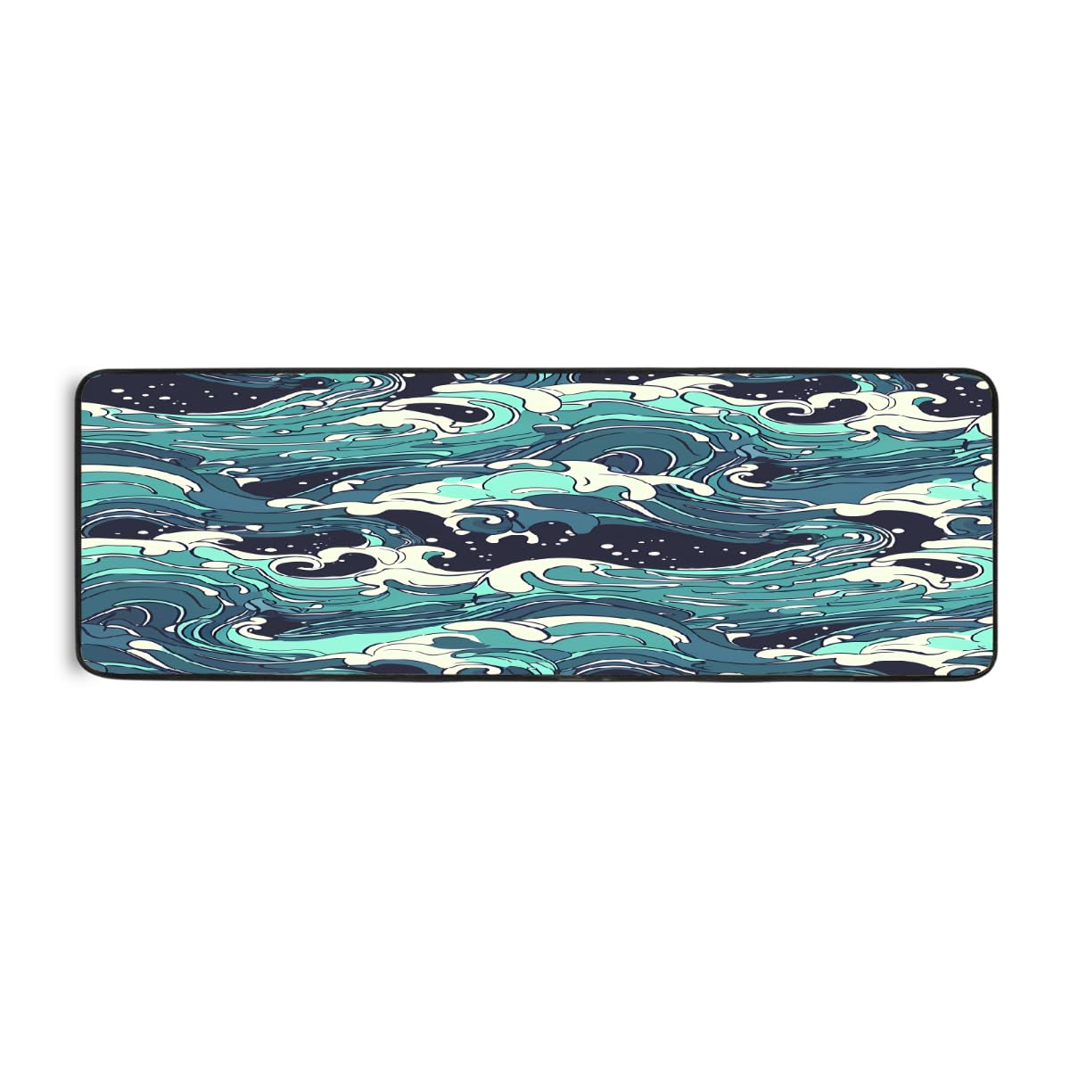 Tapis de cuisine japonais grandes vagues pour harmoniser votre espace évier et buanderie