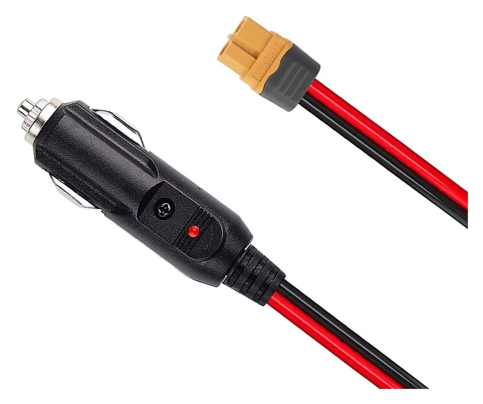 XT60 - Cable de carga para encendedor de cigarrillos de 14 AWG 12 V 24 V para estación de energía (3 m)