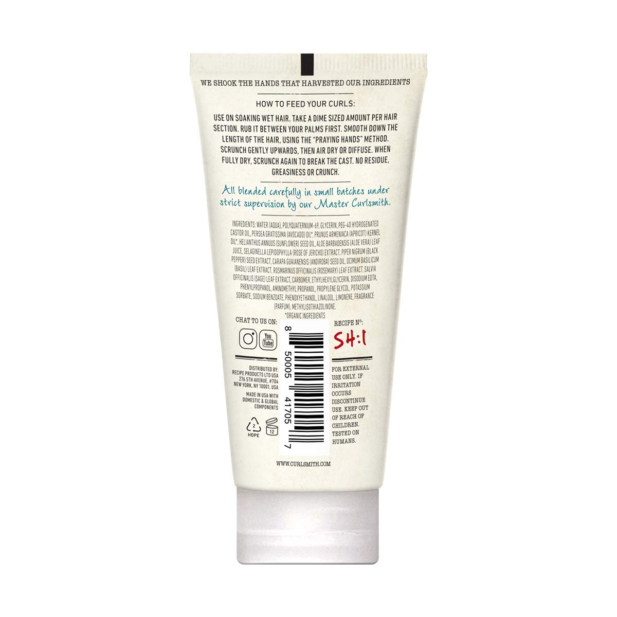 Curlsmith InShower Style Fixer Vegan Extreme Hold Styling Gel for Dry, Wavy, Curly or Coily