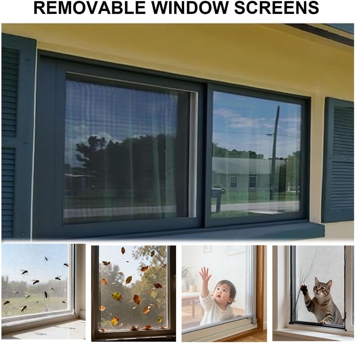 Replacement Basement Slider Window 20" 22" 24" 30" 34" 36" 40" 42" 44" 50" Household Shed Bathroom Windows with Screen, Small Aluminum Ventilation Windows Transom Window(Black,50x18in)