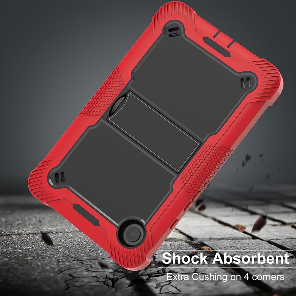 Image of ProElite Cover for Samsung Galaxy Tab A11 8.7 inch /A9 8.7 inch Case, Rugged Shockproof Heavy Duty Back Case Cover for Samsung Galaxy Tab A11 /A9 8.7 inch, Red