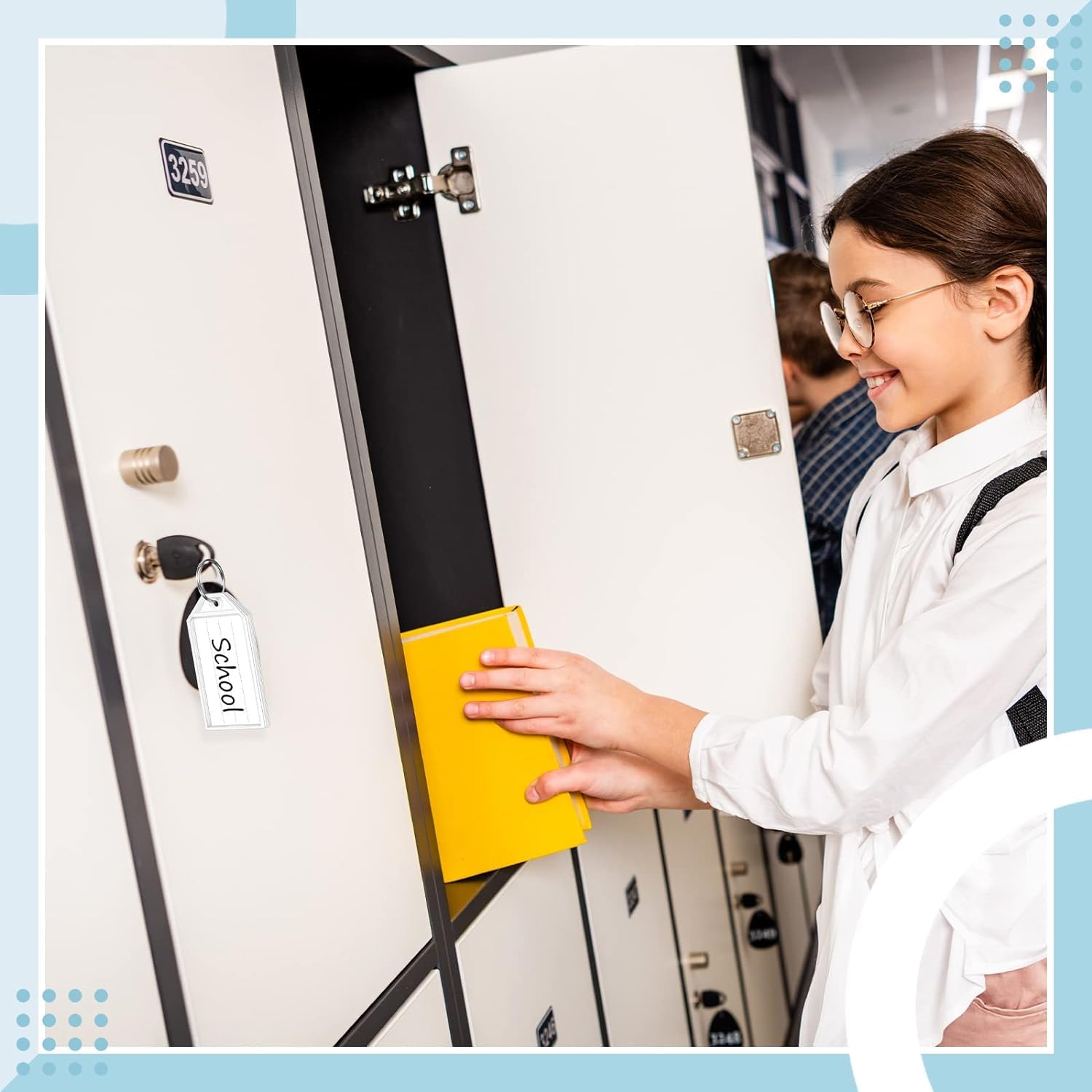 40 Targhette Portachiavi Scrivibili In Plastica - 8 Colori Per Organizzare Chiavi, Zaini, Valigie - Foto 4