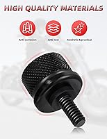 Vista 4 de Amazicha Perno de asiento de aluminio negro con tornillo, compatible con Harley Davidson Sportster Softail Touring Dyna 1996-2025