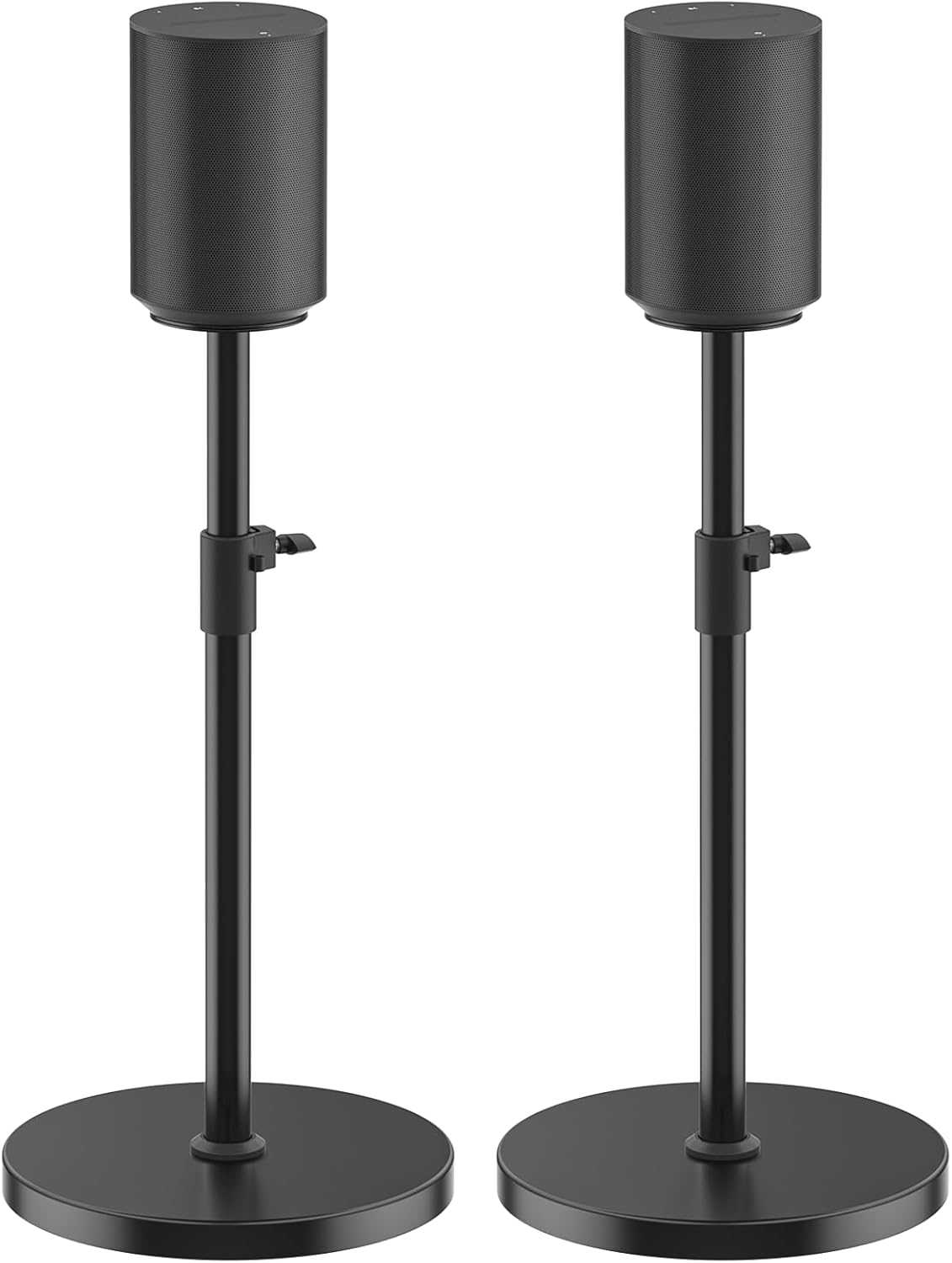 Height Adjustable Speaker Stand for Sonos Era 100 Stand Black with Cable Management - Heavy Duty Floor Stand for Sonos Speaker Stands Era 100 to Enhance Audio Experience, Pair