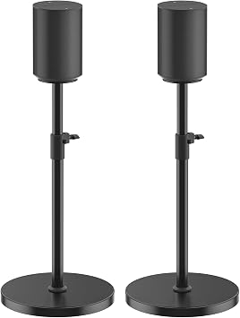 Height Adjustable Speaker Stand for Sonos Era 100 / Era 100 SL Stand Black with Cable Management - Heavy Duty Floor Stand for Sonos Speaker Stands Era 100 to Enhance Audio Experience, Pair