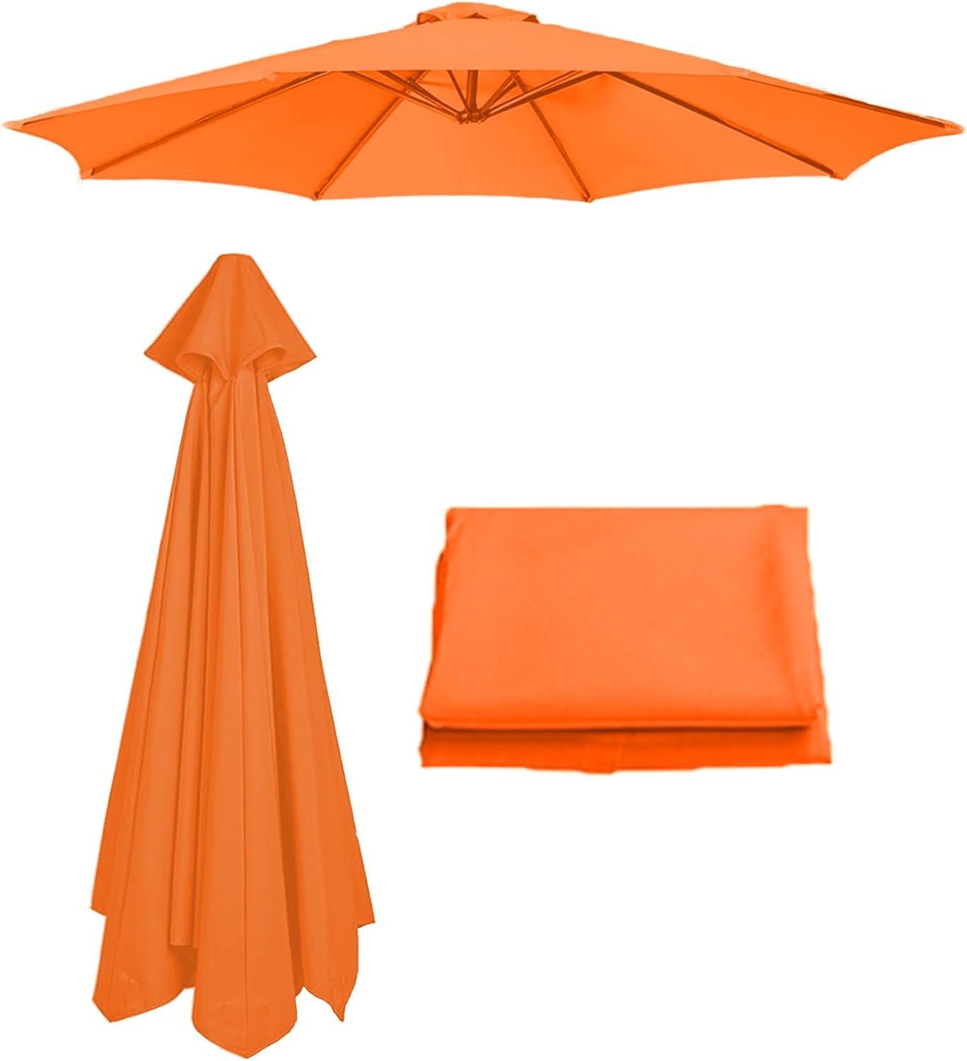 Patio Umbrella Replacement Canopy Square Cantilever Top Cover Outdoor,Replacement Canopy for 6.5ft 15ft Patio Umbrellas Durable Market Umbrella Cover Waterproof Outdoor Parasol Canopy Green