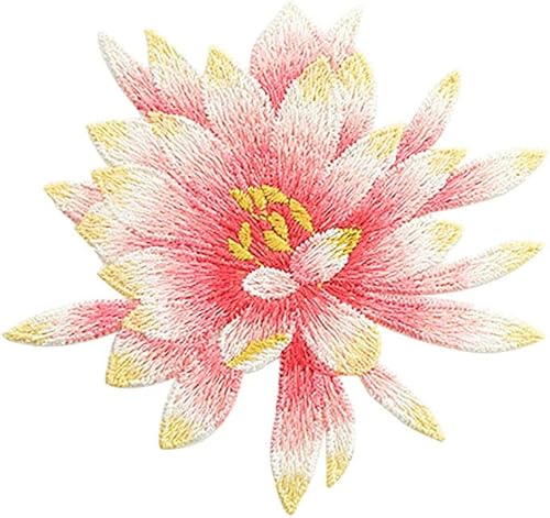 Parches florales de begonia, apliques de flores bordadas para ropa de bricolaje, chaquetas, jeans, mochilas, sombreros, manualidades para coser