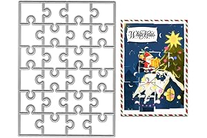 ALIBBON Jigsaw Puzzle Die Cuts for DIY Card Making and Scrapbooking