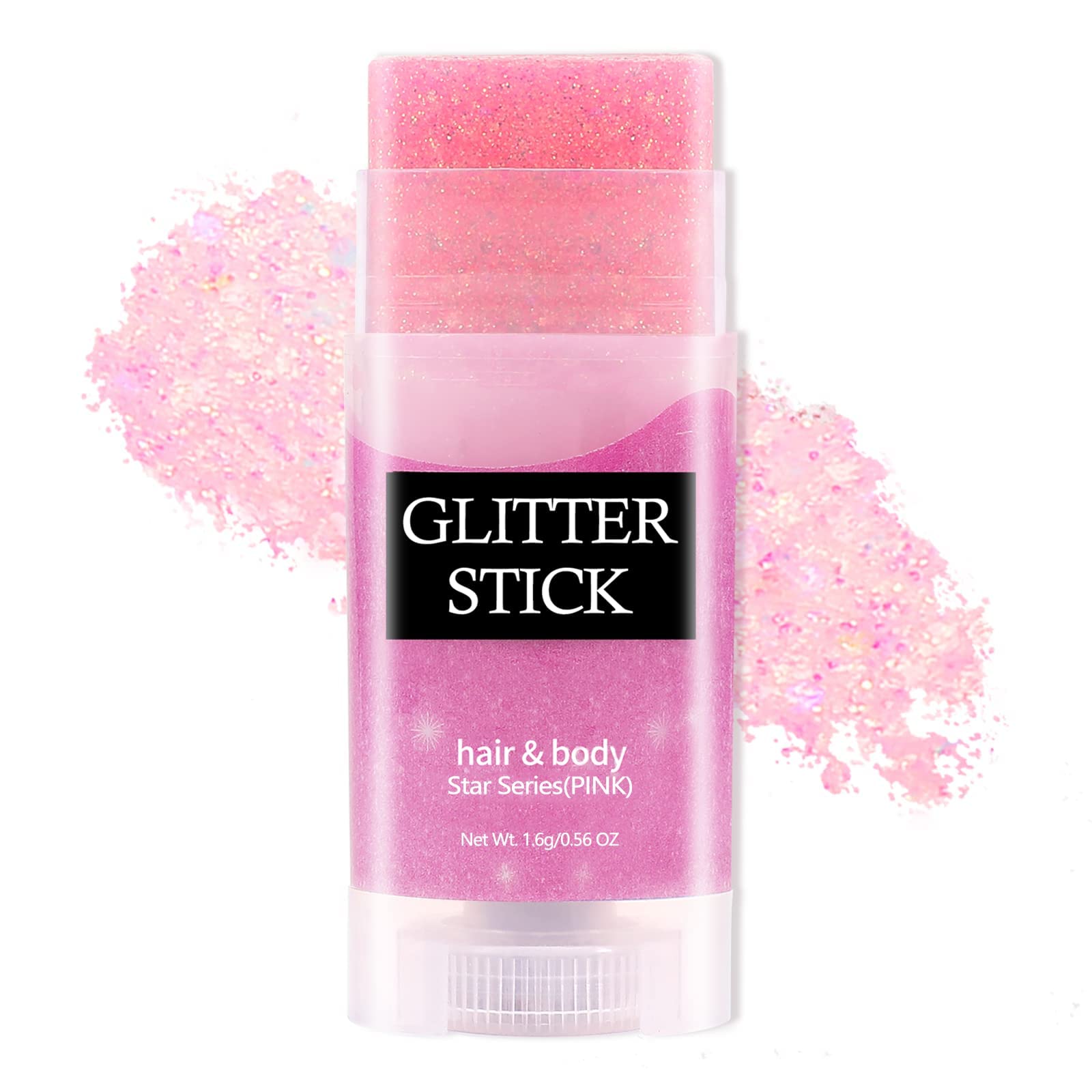 MAKINGTEC Sequins Chunky Glitter, Glitter Stick for Body and Face, Long Lasting Hair Painting Glitter Sequin, Sparkling Gel, for Festival Party Makeup Easy to Apply, Face Hair Long Lasting Sparkling