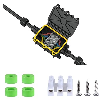 Cable Junction Box for Outdoor use I-Shape Cable Connector Waterproof IP68 Connection Box for 4-15 mm 2-Pole Quick Connector