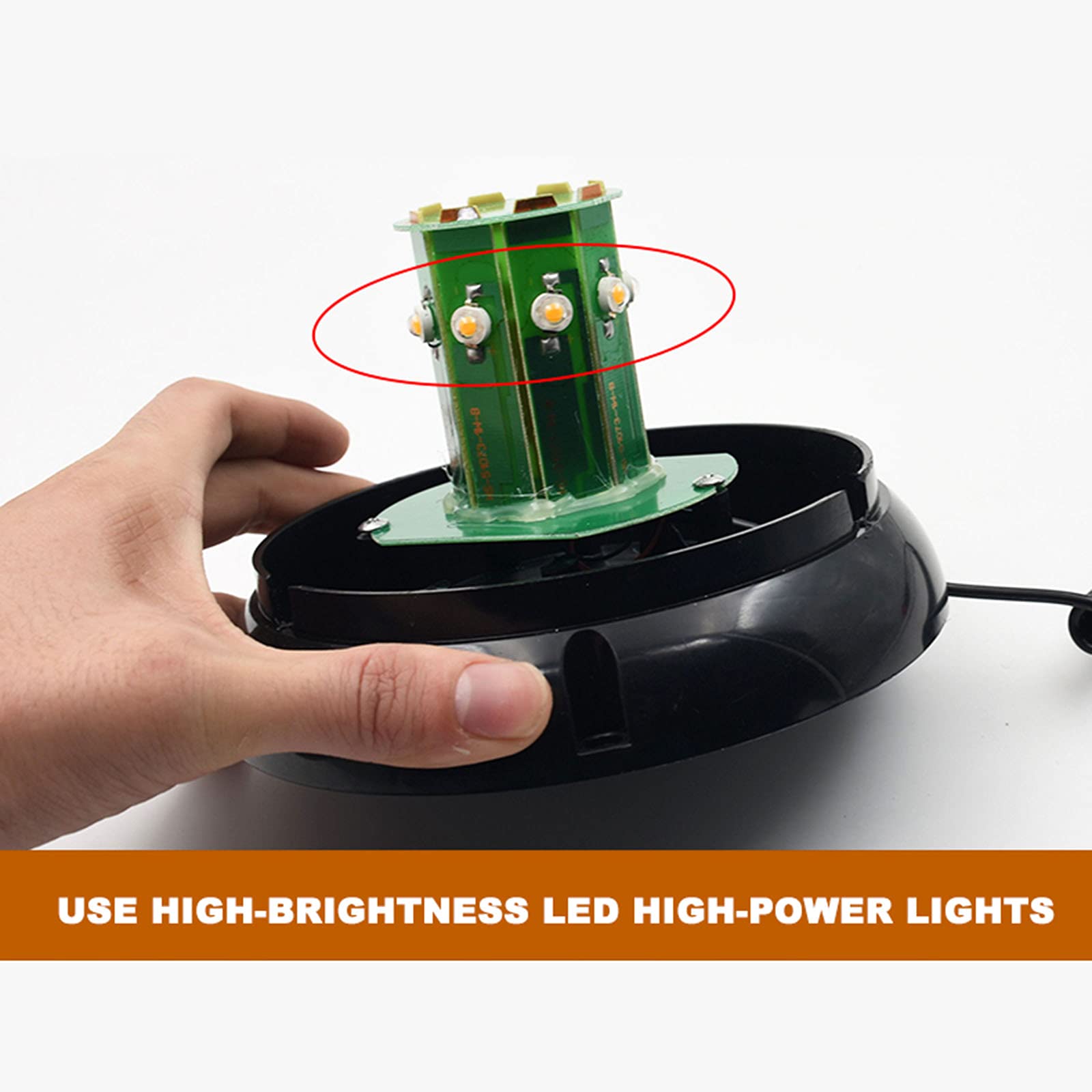 TIM-LI Luz De Baliza LED De 12 V-24 V, Lámpara De Precaución Estroboscópica De Advertencia De Emergencia con Base Magnética, para Tractor De Carretilla Elevadora De Vehículos