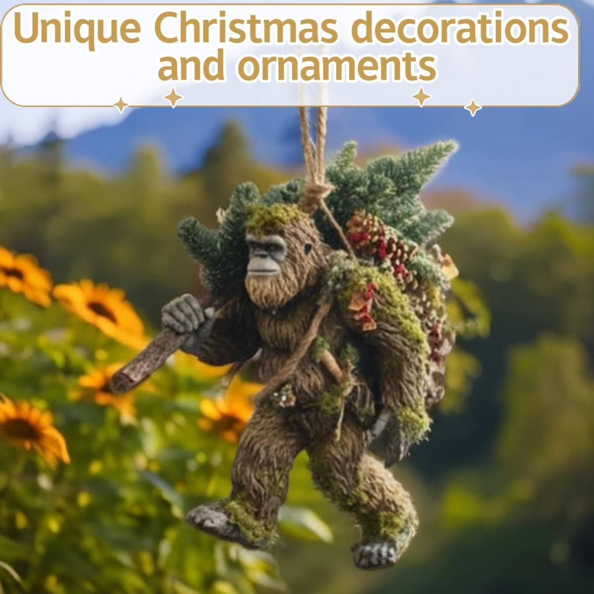 2026 Bigfoot Christmas Tree Ornament – Mysterious Forest Holiday Magic, Funny Sasquatch Decor for Collectors - Image 2