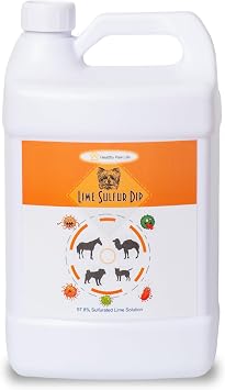 Healthy Paw Life - Lime Sulfur Dip - Pet Care for Itchy and Dry Skin - Xtra Strength Formula - Safe Solution for Dog, Cat, Puppy, Kitten, Horse (1 Gallon)