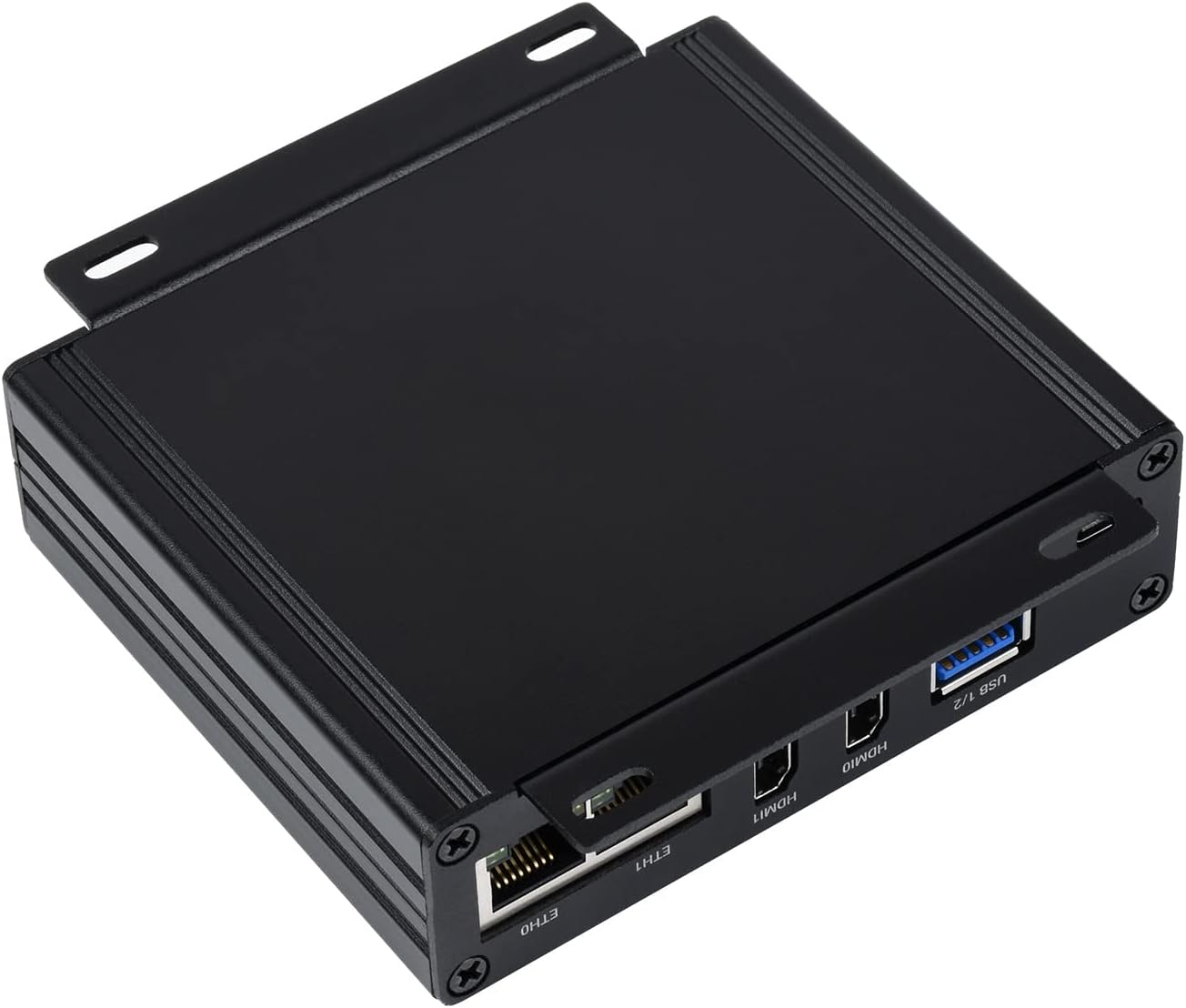 Waveshare Dual Gigabit Ethernet 5G/4G Mini-Computer Compatible with Raspberry Pi Compute Module 4 (NOT Included) with Metal Case and Cooling Fan