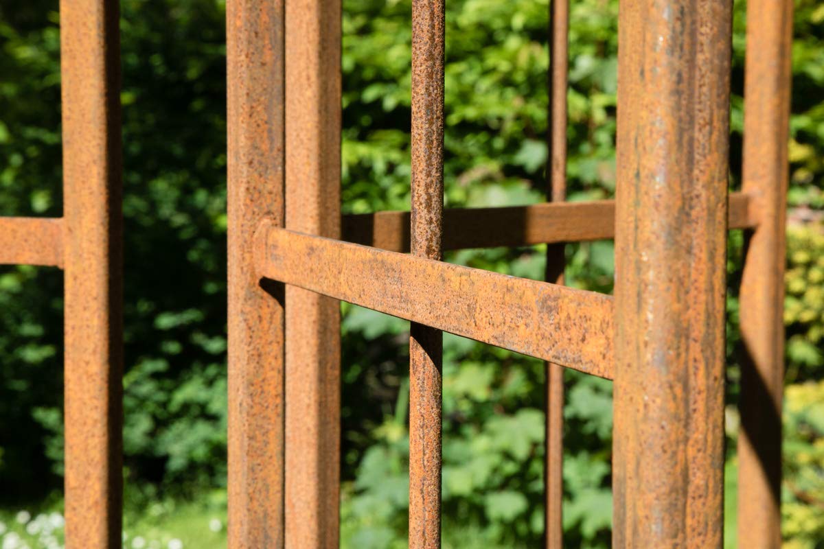 KUHEIGA Rankhilfe Metall Rost 3-TLG, Höhe: 188cm, Rankgitter Edelrost, Rankgerüst