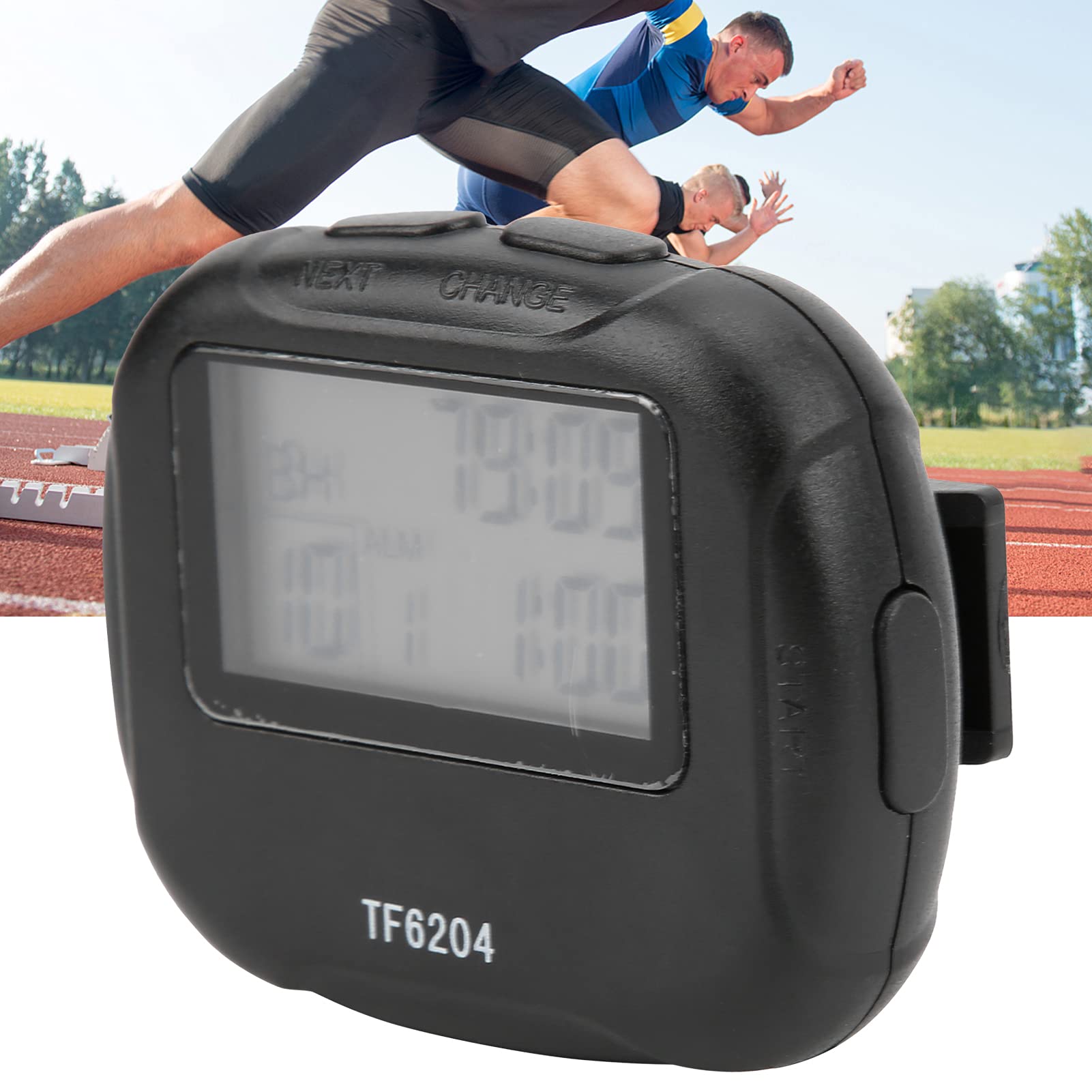 LCD Digital Large Display Alarm Interval Timer, with Countdown Section, 99 Cycles, Easy to Use, Light in Weight, Suitable for Yoga, Boxing, Weightlifting, Running, Aerobics
