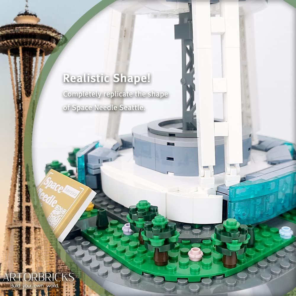 Buy ArtorBricks Architectural Seattle Space Needle Set Building