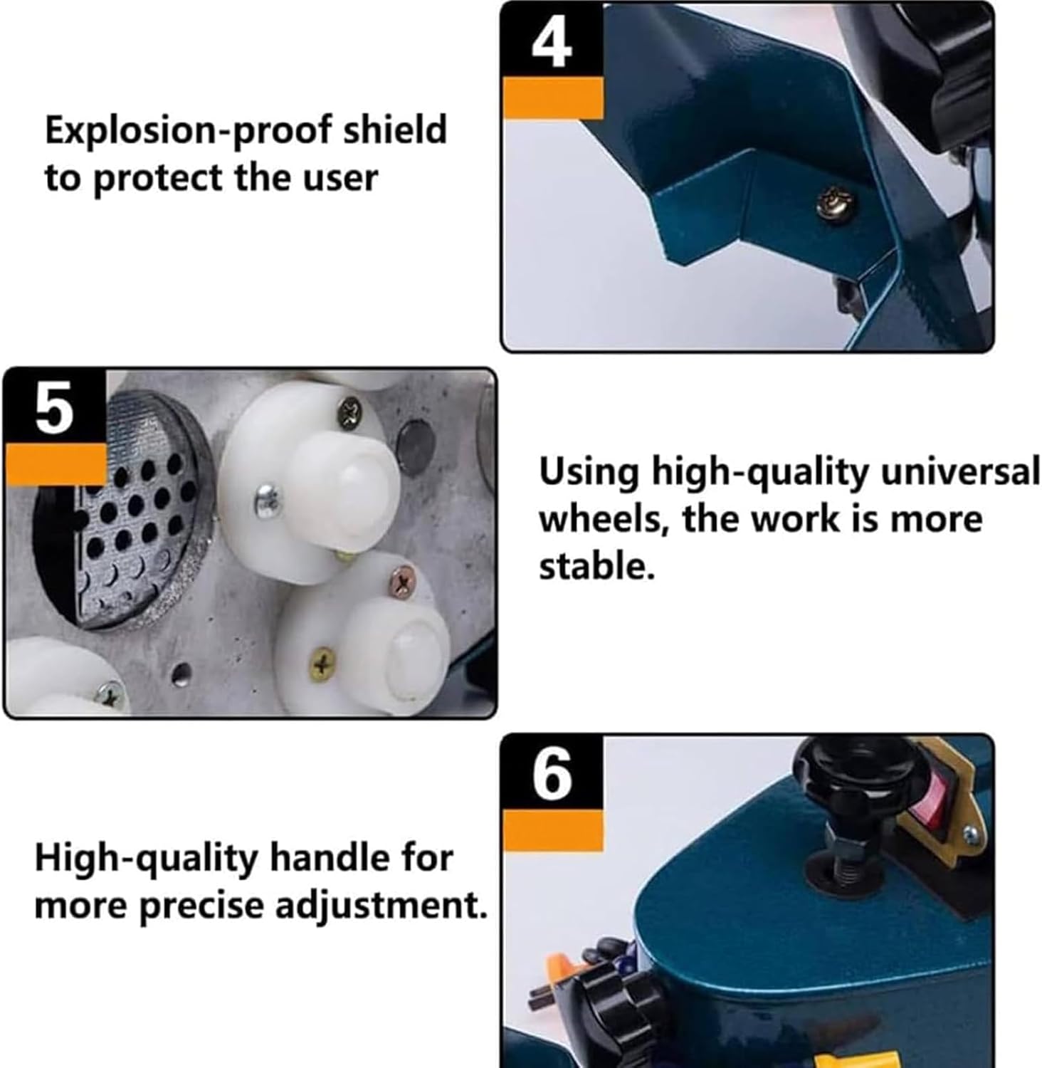 Portable Electric Glass Edge Polishing Machine - Hand-Held Grinder for Straight/Round/Bevelled Edges: Works on Glass, Acrylic, Marble & Ceramic