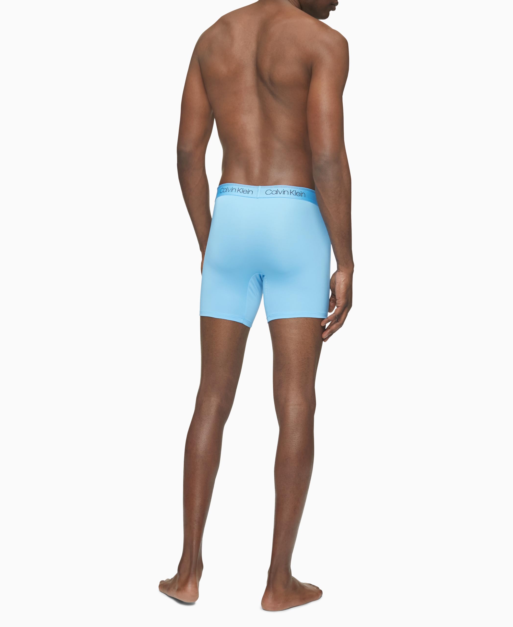 Calvin Klein Calzoncillos Tipo bóxer Micro elásticos, Paquete de 3 - Azul - Large