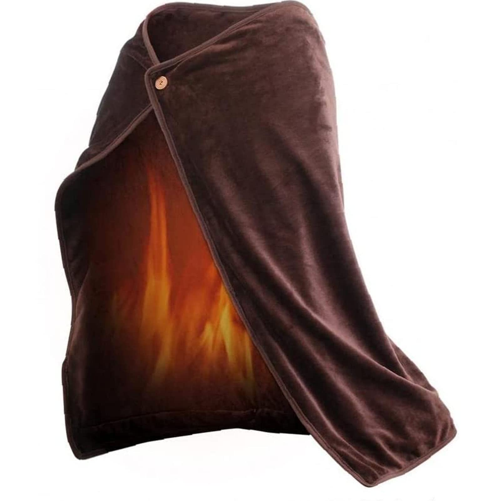 dsqBKl-dS Electric Heating Blanket, Wearable Heating Shawl, Electric Plush Heating Shawl - USB Heated Throw Blanket Electric Throw Coral Fleece Warm Cape for Car Chair Indoor Office