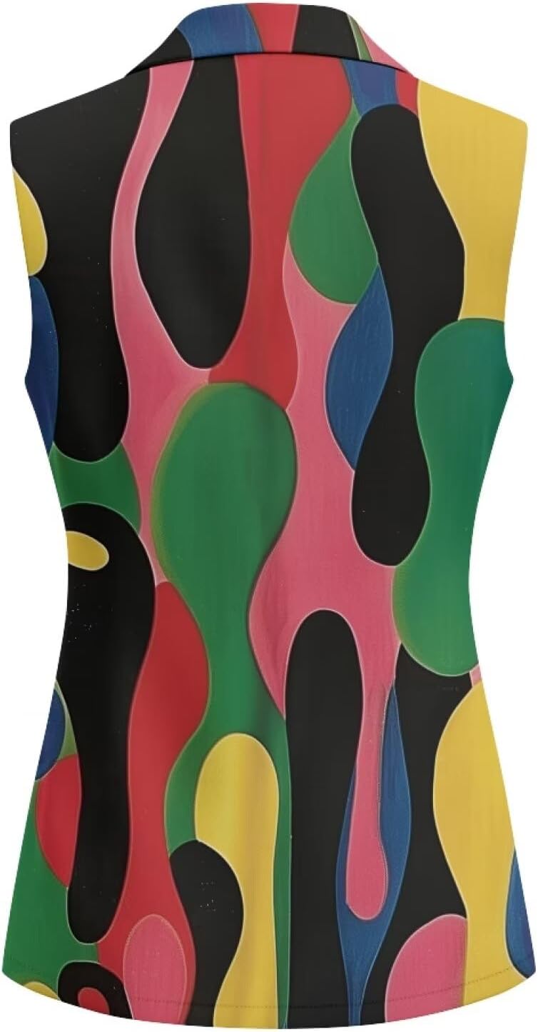 INSTANTARTS Women's Long Vest Jacket with Pockets Open Front Vests for Women Sleevless V Neck Lightweight Vest Top Fashion