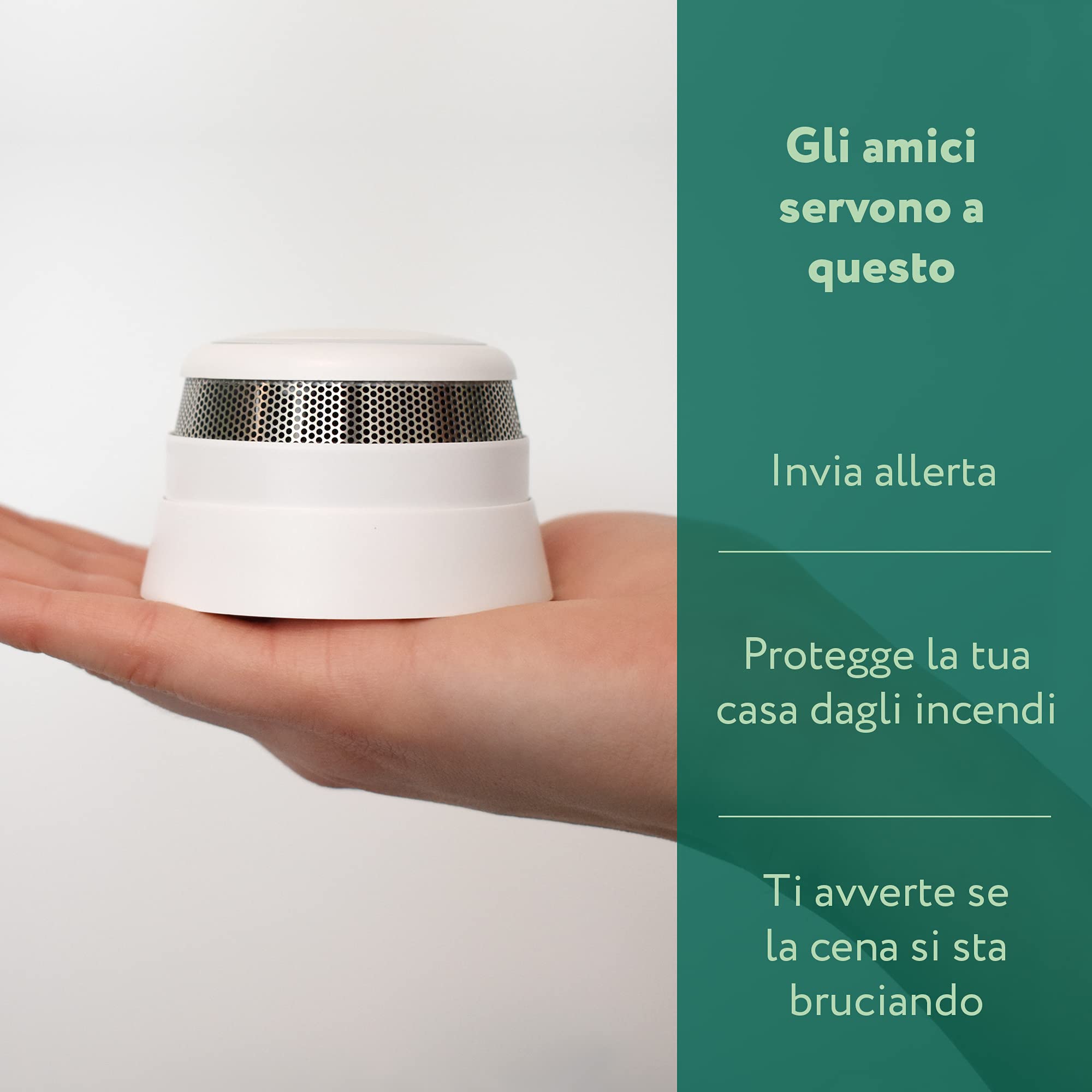 frient Sensore di Fumo Wireless - Notifica Istantanea Incendi - EN 14604 | Alimentazione a Batteria - Zigbee - Compatibile con SmartThings, Home Assistant e Athom Homey