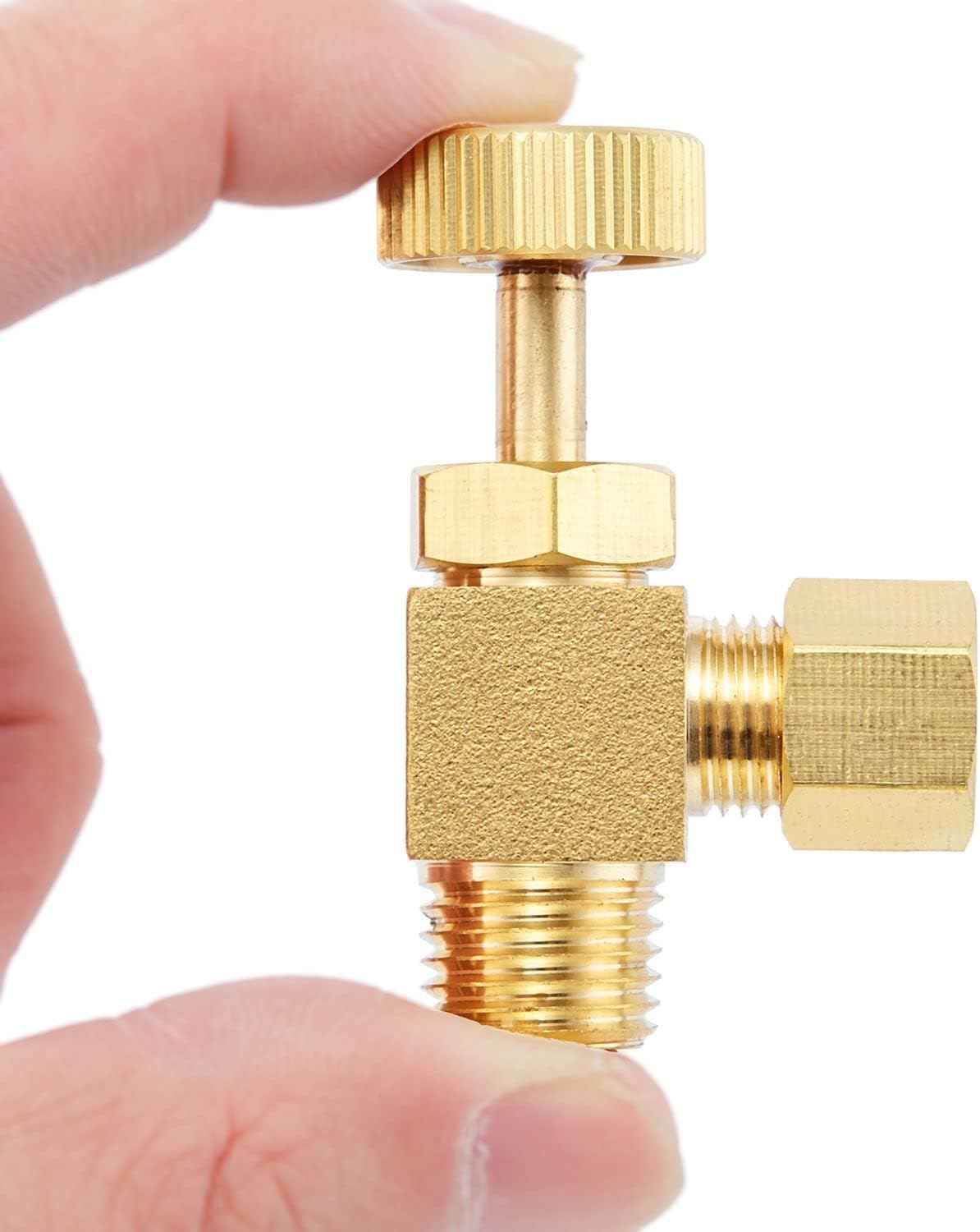 Pronese 1 Pack Premiunm Brass Angle Needle Valve