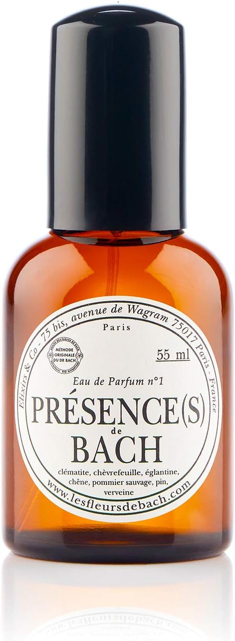 Elixirs & Co – Eau de Parfum aux Fleurs de Bach – Bio – Présence(s) – Bien-être – Parfum frais et floral – Verveine Pin et Pommier Sauvage – Fabriqué en France – 55 ml