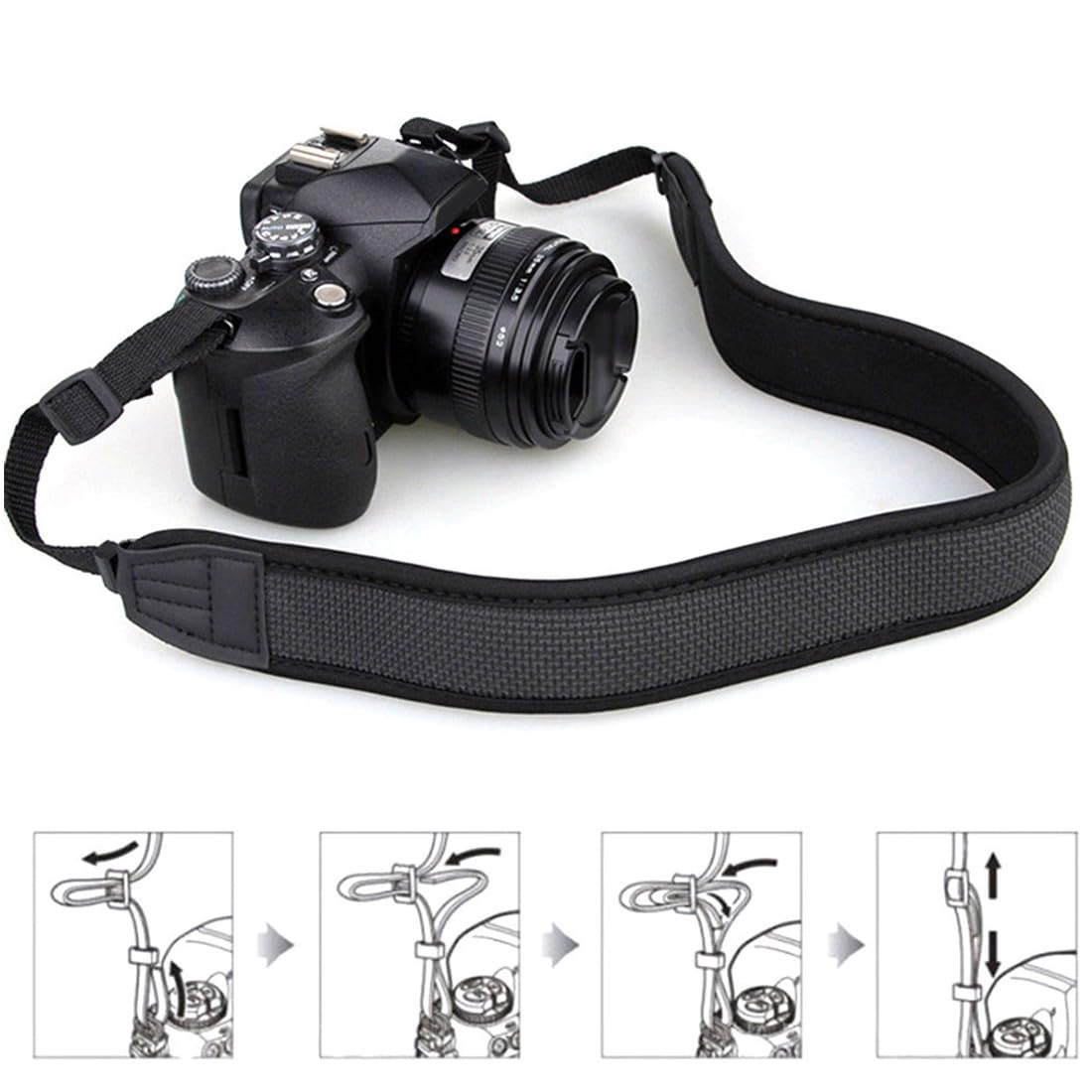 Harnais Courroie Double Epaules Sangle Appareil Photo Caméra DSLR