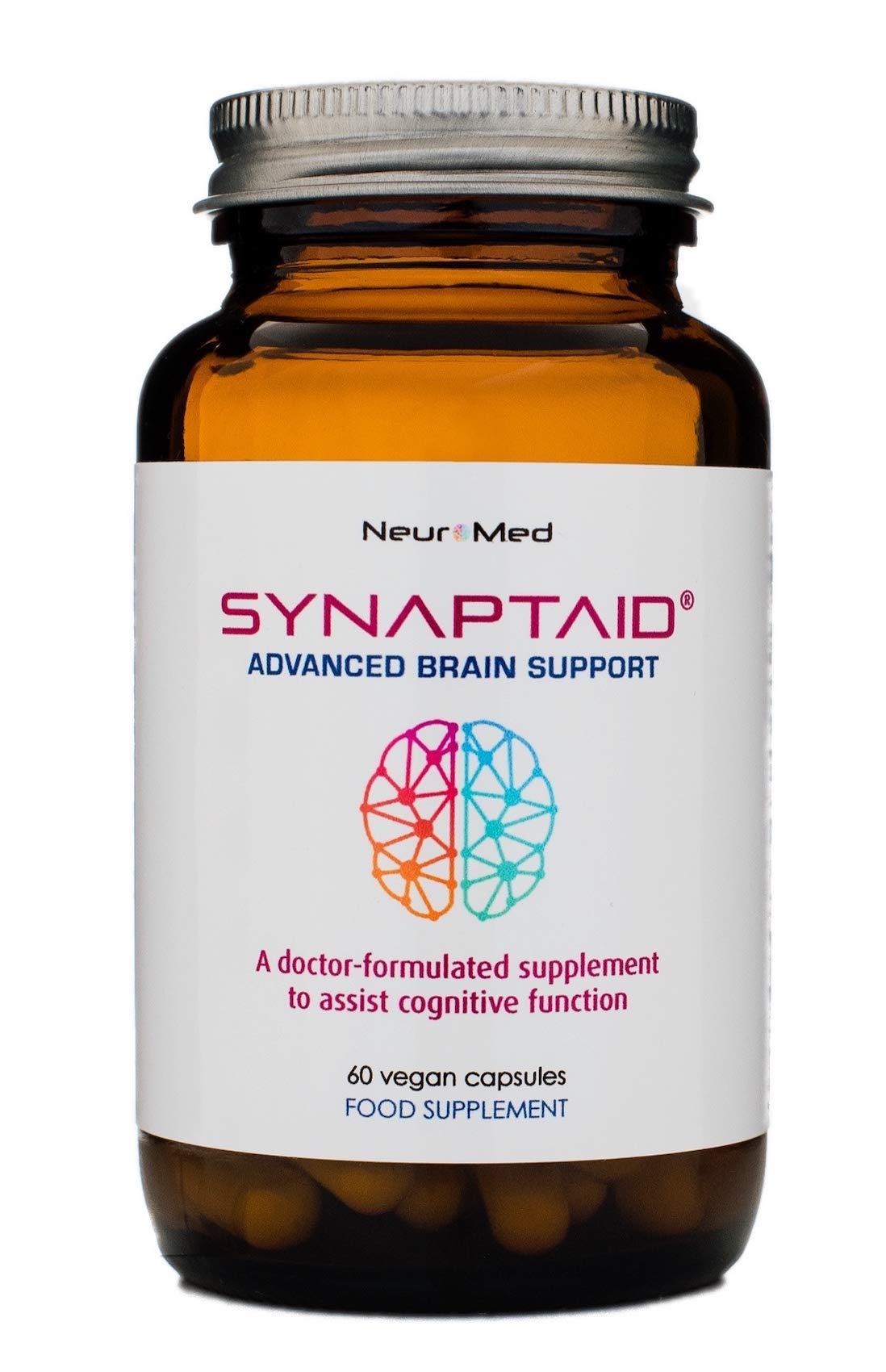 Advanced Brain Support Supplement to Assist Cognitive Function Vegan 60 Capsules (Single Pack)