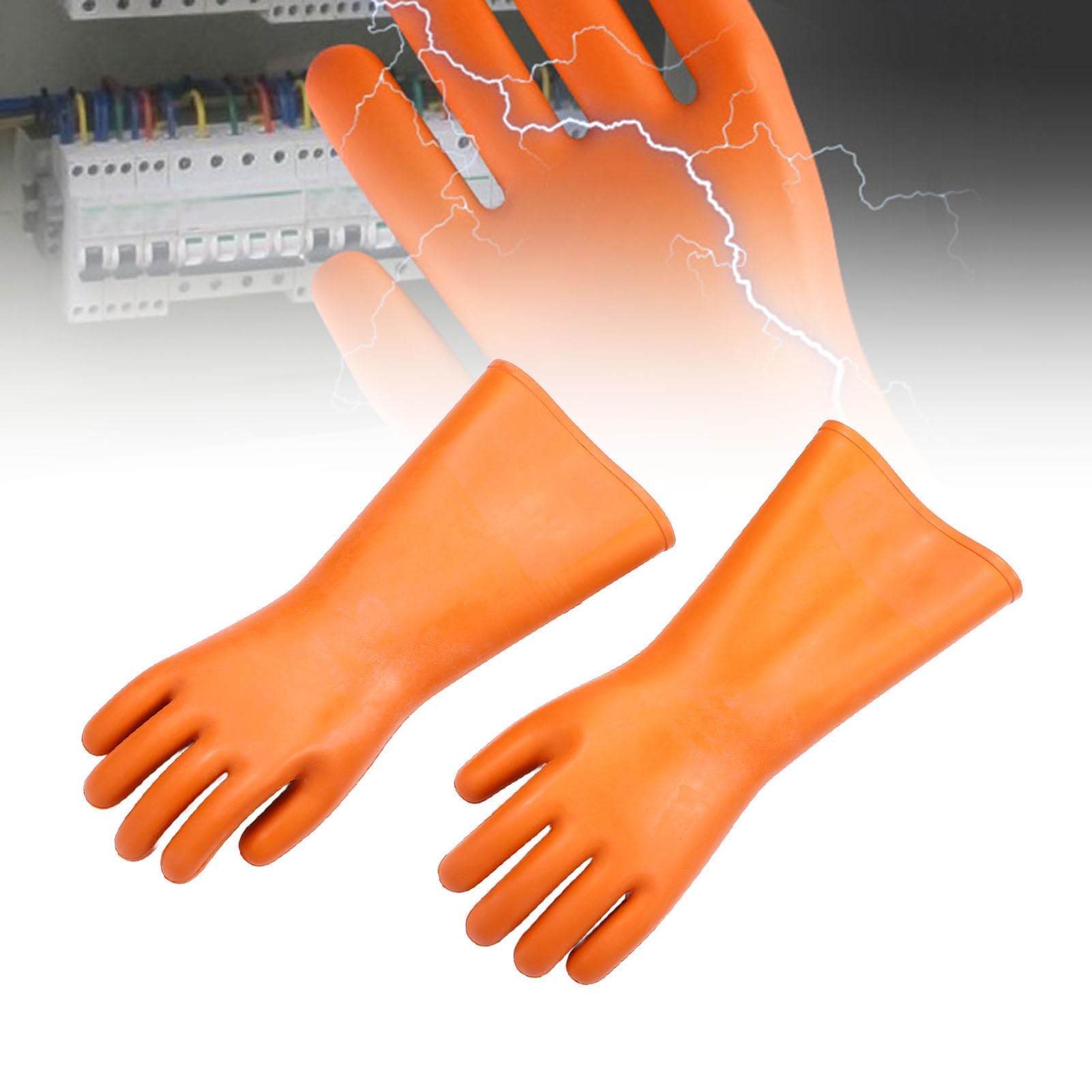 Guantes de electricista de caucho con aislamiento de alto voltaje para trabajos de seguridad