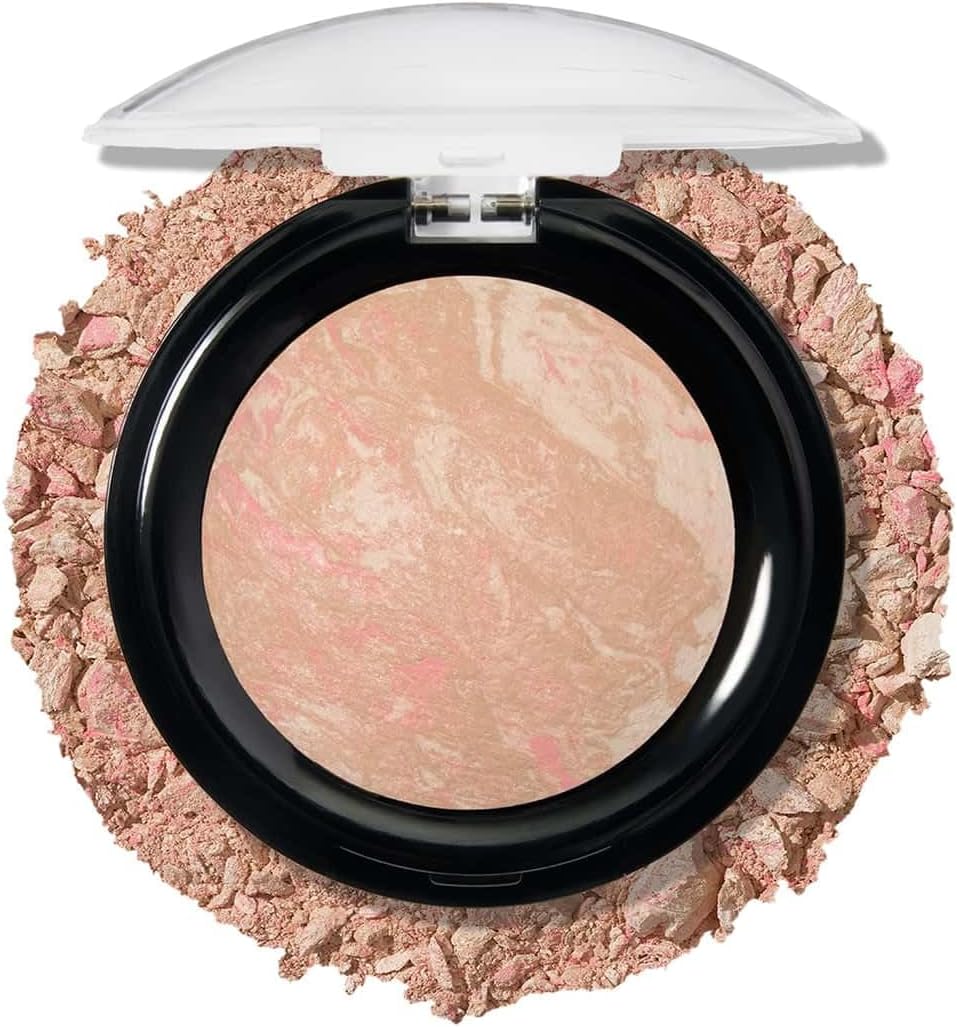Award-Winning Baked Balance-n-Brighten To Go Travel Size Color Correcting Powder Foundation - Porcelain - Buildable Light to Medium Coverage - Demi-Matte Natural