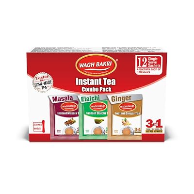 Wagh Bakri Instant Tea Premix Combo, 168 Grams, Ginger Powder