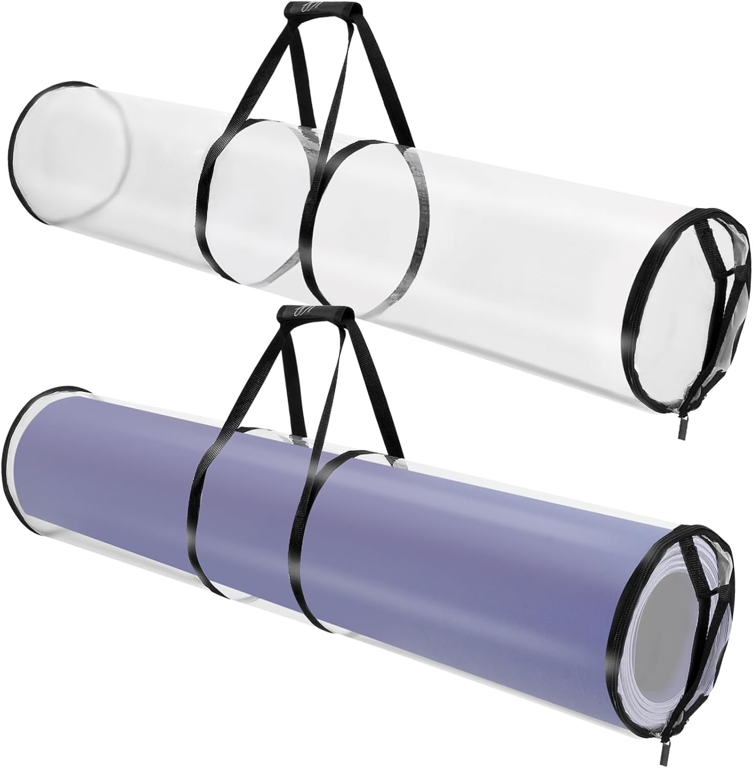 Generic 2pcs Wrapping Paper Storage Bags PVC Organizers for Holders for Party Supplies and Wrapping for Home Organization