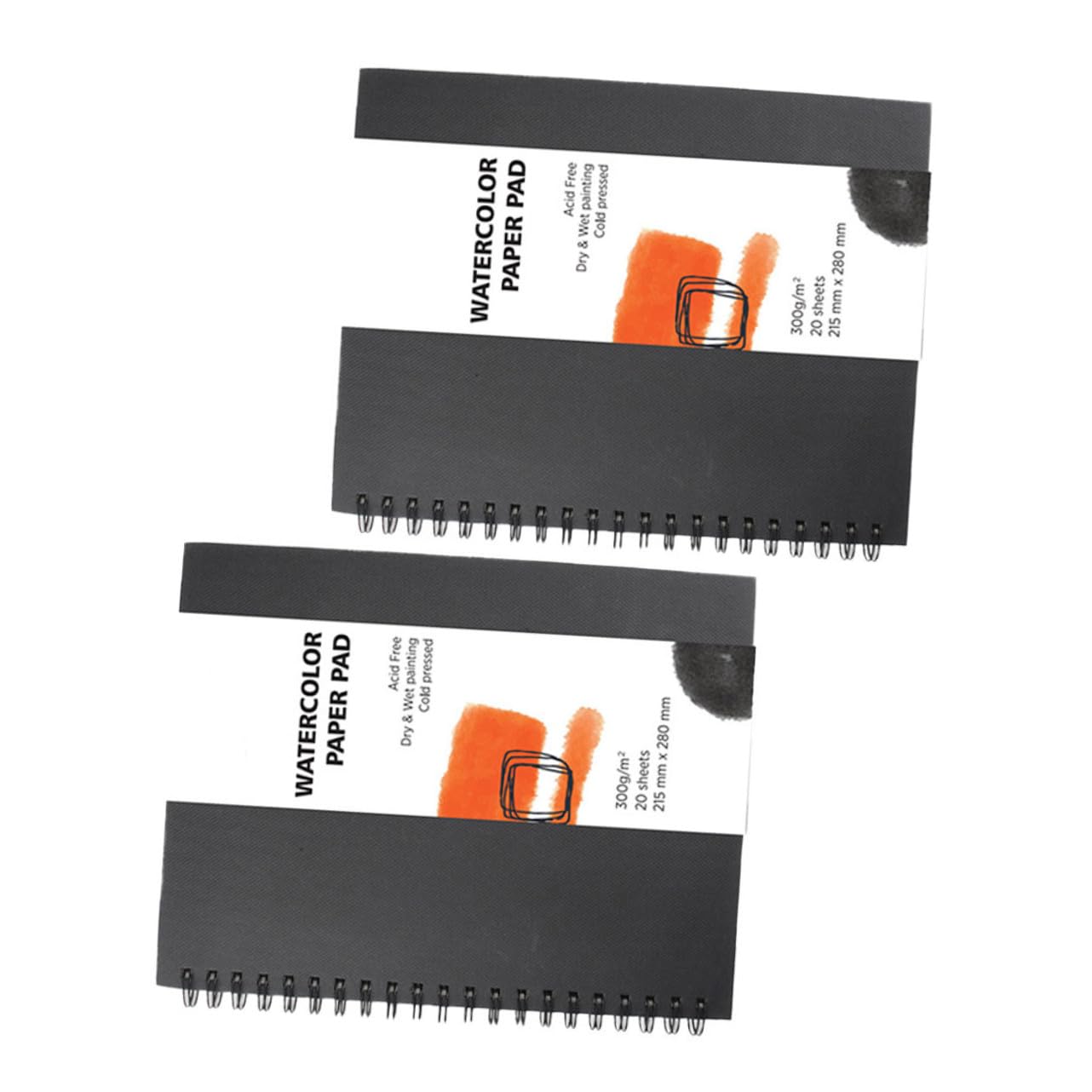 Carnet de Croquis Artistique Noir 2pcs à Couverture Rigide