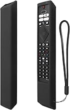 Housse Coque en Silicone pour Philips Ambilight TV Télécommande 43PUS7906/12 55OLED707/12 65OLED707/12, Etui de Protection pour Philips TV Télécommande, Antidérapage, Antisismique, Lavable - Noir
